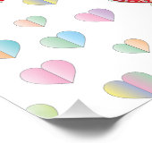 Valentijn Elegant met elkaar verbonden harten ontw Perfect Poster (Hoek)