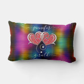 Valentijn Elegante Ineengestrengelde Hart Ontwerp Kussen (Achterkant)