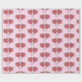 Valentijn Elegante Ineengestrengelde Hartjes Ontwe Cadeaupapier (Vlak)