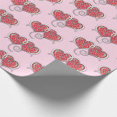 Valentijn Elegante Ineengestrengelde Hartjes Ontwe Cadeaupapier (Hoek)