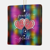 Valentijn Elegante Ineengestrengelde Hartjes Ontwe Keramisch Ornament (Links)