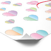 Valentijn Elegante Ineengestrengelde Hartjes Ontwe Perfect Poster (Hoek)