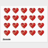 Valentijn Elegantie 2 Hart Sticker (Vel)