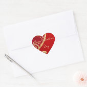 Valentijn Elegantie 2 Hart Sticker (Envelop)