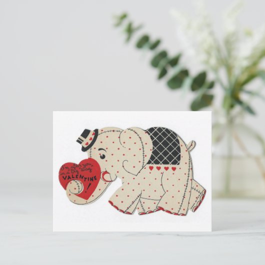  Valentijn Elephant Briefkaart (Staand voorkant)
