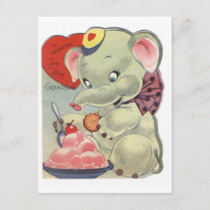 Valentijn Elephant Feestdagenkaart
