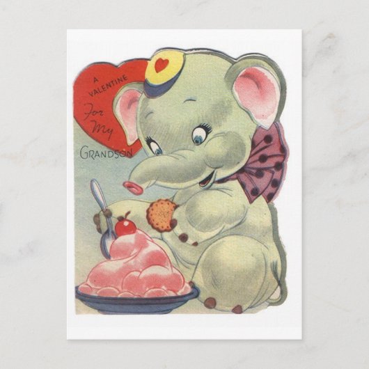 Valentijn Elephant Feestdagenkaart (Voorkant)