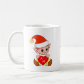 Valentijn Elf met hart en monogram Koffiemok (Links)