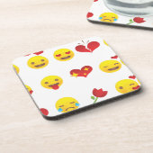 Valentijn Emojis Bier Onderzetter (Linkerzijde)