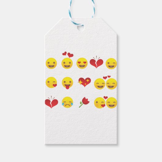 Valentijn Emojis Cadeaulabel (Voorkant)