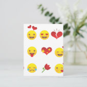 Valentijn Emojis Feestdagenkaart (Staand voorkant)
