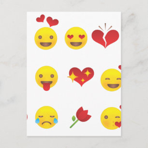 Valentijn Emojis Feestdagenkaart