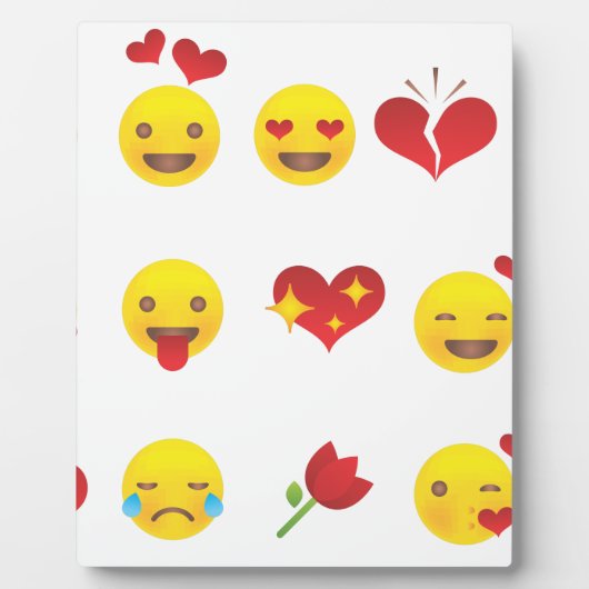 Valentijn Emojis Fotoplaat (Voorkant)