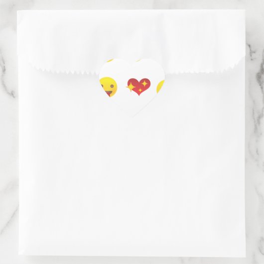 Valentijn Emojis Hart Sticker (Tas)