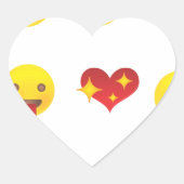 Valentijn Emojis Hart Sticker (Voorkant)