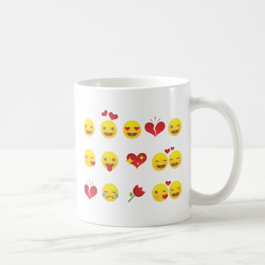 Valentijn Emojis Koffiemok (Rechts)