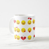 Valentijn Emojis Koffiemok (Voorkant links)