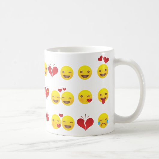 Valentijn Emojis Koffiemok (Rechts)