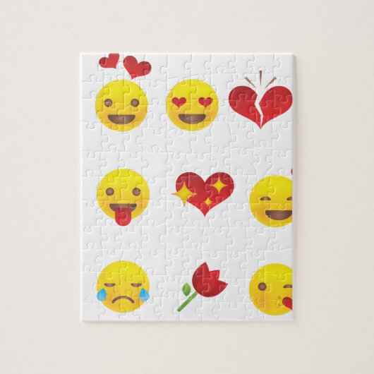 Valentijn Emojis Legpuzzel (Verticaal)