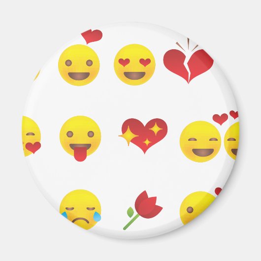 Valentijn Emojis Magneet (Voorkant)