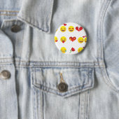Valentijn Emojis Ronde Button 5,7 Cm (In situ)