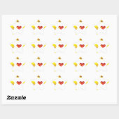 Valentijn Emojis Ster Sticker (Vel)