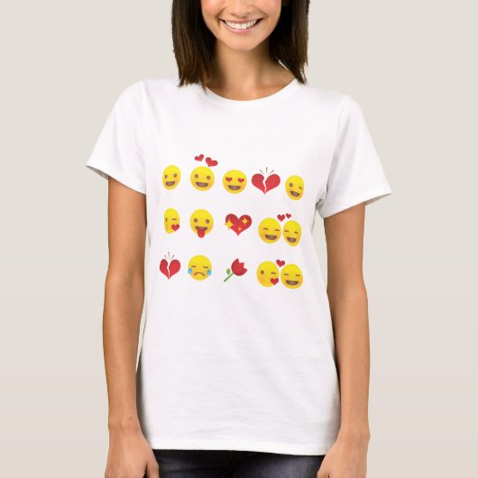 Valentijn Emojis T-shirt (Voorkant)