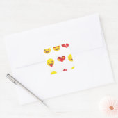 Valentijn Emojis Vierkante Sticker (Envelop)