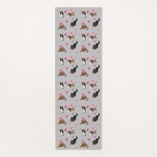 Valentijn- en liefdesCavalier Yoga Mat (Voorkant)