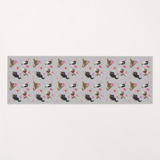 Valentijn- en liefdesCavalier Yoga Mat (Voorkant (horizontaal))