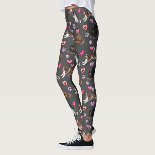 Valentijn- en liefdeskoning Charles Spaniel Leggings (Links)