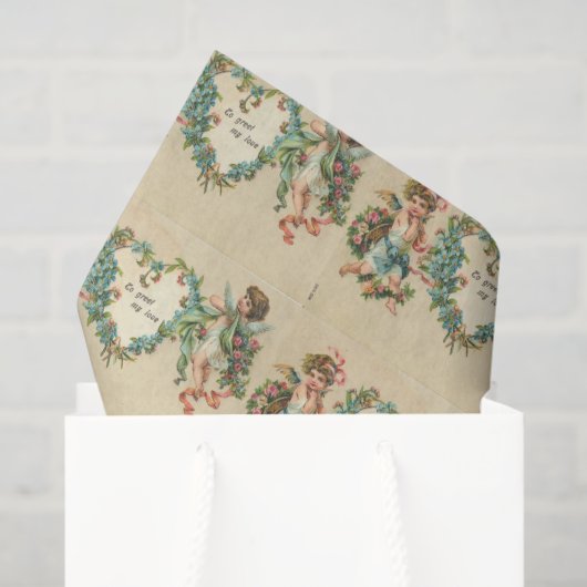  Valentijn Engel-papier Tissuepapier (Cadeauzakje)
