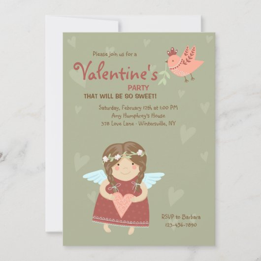 Valentijn Engel Uitnodiging (Voorkant)