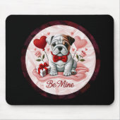 Valentijn Engels Bulldog Desk Mousepad Muismat (Voorkant)