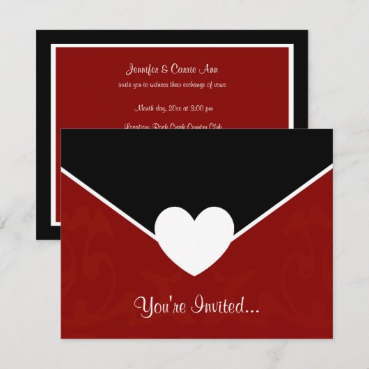 Valentijn Envelope Kaart (Voorkant / Achterkant)