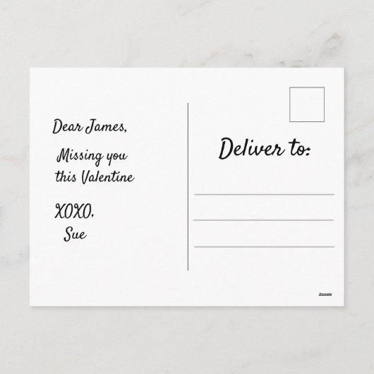 Valentijn Envelope met Popping Hearts Feestdagenkaart (Achterkant)