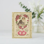 Valentijn Ephemera en Gewijzigde Kunst Feestdagenkaart (Staand voorkant)