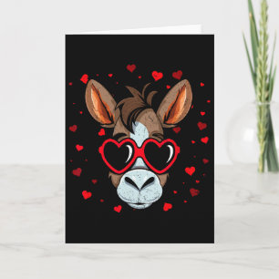 Valentijn Ezel Zonnebril Hart Schattig Geliefden Kaart