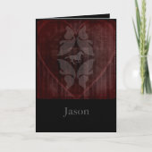 Valentijn Faded Stencil Feestdagen Kaart (Voorkant)