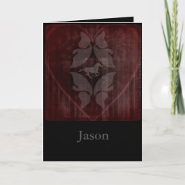 Valentijn Faded Stencil Feestdagen Kaart