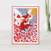 Valentijn Faerie en harten  Kaart (Voorkant)