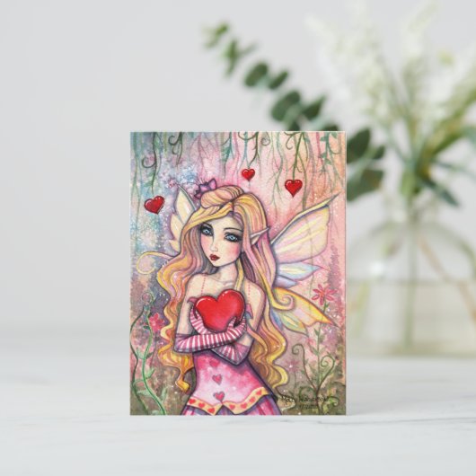 Valentijn Fairy Briefkaart beroemd gemaakt door Mo (Staand voorkant)