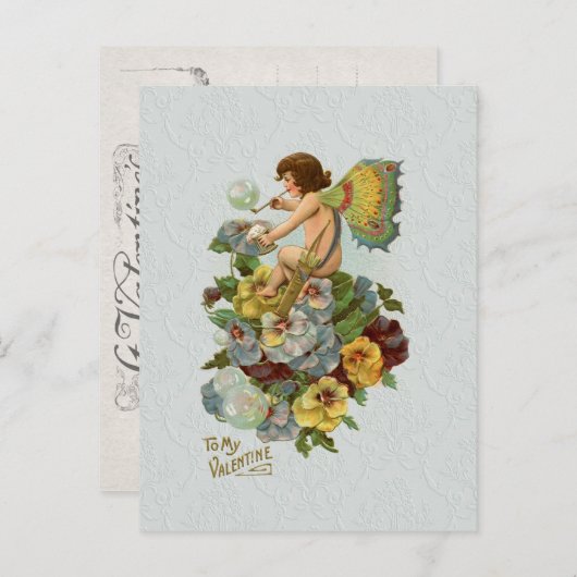  Valentijn Fairy Feestdagenkaart (Voorkant / Achterkant)