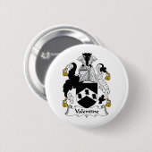 Valentijn Family Crest Ronde Button 5,7 Cm (Voorkant /achterkant)