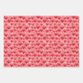 Valentijn Fantasy Bloemen Rood en Wit Inpakpapier Vel (Voorkant 3)