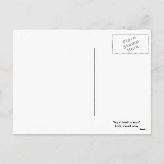 Valentijn fee roos Briefkaart (Achterkant)