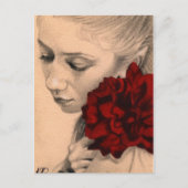 Valentijn fee roos Briefkaart (Voorkant)