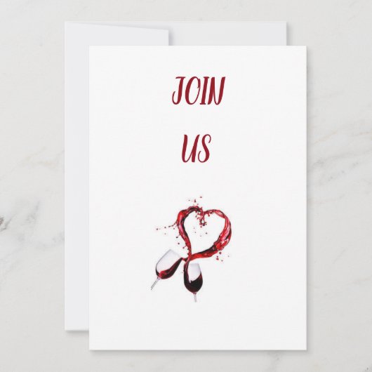 ***VALENTIJN*** FEEST UITNODIGING VOOR DIE WIJN (Voorkant)