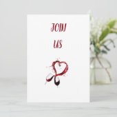 ***VALENTIJN*** FEEST UITNODIGING VOOR DIE WIJN (Staand voorkant)