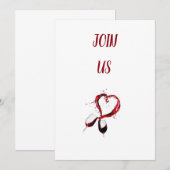 ***VALENTIJN*** FEEST UITNODIGING VOOR DIE WIJN (Voorkant / Achterkant)